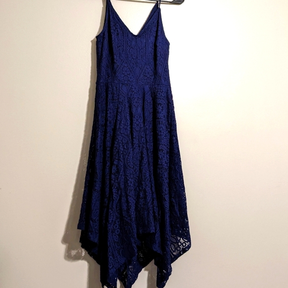 Express EUC VNeck Spaghetti Strap Asymmetrical Dress - Picture 6 of 6